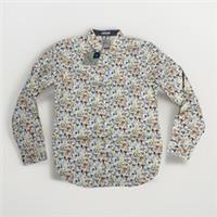 Fat Face Mushroom Print Button Down Shirt Men Size Small BeigeCasual New RRP £55 - S Big & Tall