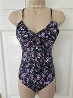 Fat Face Swimming Costume Swimsuit Size 8 Navy Floral Tummy Control BNWT - 8 Regular