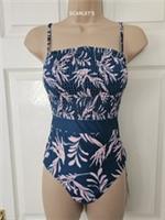 Fat Face Swimming Costume Size 6 MCS Seaweed Swimsuit Removeable Straps Shirred - 6 Regular