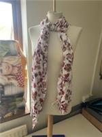 BNWT Fat Face Womens Sequin Floral Scarf RRP £22.50 75" x 12"