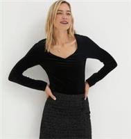 BNWT Fat Face Black Velvet Valerie Top - Sz 24 - Fatface - 24 Plus