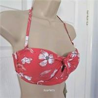 Fat Face Bikini Top Bold Blooms Size 12 Removeable Straps Bandau New With Tags - 12 Regular