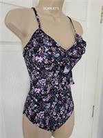 Fat Face Swimming Costume Swimsuit Size 8 Navy Floral Tummy Control BNWT - 8 Regular