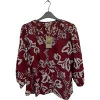 FatFace Blouse Imogen Broderie Floral Plum Size 10