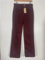 BNWT Fat Face Paige Burgundy Corduroy Cord Wide Leg Jeans Trousers Sz 8 Fatface - 8 Regular