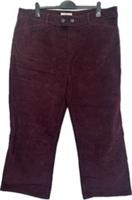 NEW Fat Face Elise Wide Leg Plum Purple Cord Corduroy Trousers Size 22 S RRP &pound;55 - 22 S Regular