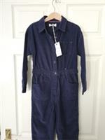 Fat Face Cord Jumpsuit Age 6 - 7 Years Navy Pockets Button Front New With Tags