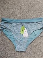 Fat Face Bandana Bikini Bottoms Size 16 High Waist Turquoise With Tags Beach - 16 Regular