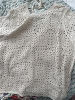 Fat Face Patchwork Crochet Ss Jumper Bnwt 14 Rrp &pound;56 - 14 Regular