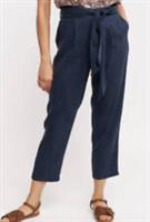 BNWT Fat Face CB Tie Side Tapered Trousers UK 10 Petrol Blue Cropped Pants - 10 Regular