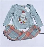 Fatface Girls Owl Check Pyjamas Age 3-4 Years *BNWT*
