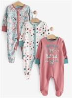Fatface Baby Girls 3 Pack Butterfly Sleepsuits In Various Sizes *BNWT*