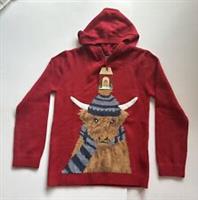 Fatface Boys Red Hamish Highland Cow Hooded Knit Jumper In Various Sizes *BNWT*