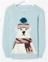 Fatface Girls Perry Polar Bear Knit Jumper Age 4-5 Years *BNWT*