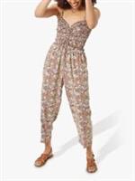 BNWT Fat Face Natalie Paisley Jumpsuit Brown Yellow Size 16R EUR 44 - 16 Regular