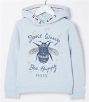 Fatface Girls Light Blue Bee Hooded Sweat In Various Sizes *BNWT*
