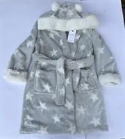 Fatface Girls Grey Star Dressing Gown Age 5-6 Years *BNWT*