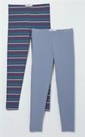 Fat Face Girls Two Pack Breton Stripe Leggings In Various Sizes *BNWT*