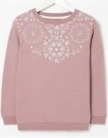 Fatface Girls Pink Snowflake Print Crew Sweatshirt Age 11-12 Years *BNWT*