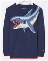 Fatface Boys Navy Shark Knitted Jumper In Various Sizes *BNWT*