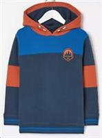 Fatface Boys Navy Badge Graphic Popover Hoodie Age 3-4 Years *BNWT*