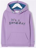 FatFace Girls Lilac Its A Good Day Popover Hoodie In Various Sizes *BNWT*