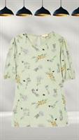 Ex Fat Face Womens Short Sleeve Poppy Bee Garden Top In Green (A Bit Defect) - 6 Regular