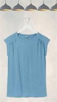 Ex Fat Face Womens Short Sleeve Iona Crew T-Shirt in Cornflower Blue Defect - 12 Regular