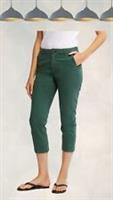 Ex Fat Face Womens Lulworth Chino Crops in Green Bay Leaf - 6 Regular