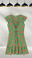 Ex Fat Face Womens Riley Bali Jersey Dress in Bright Green (A Bit Defect) - 12 Regular
