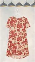 Ex Fat Face Womens Short Sleeve Simone Vine Floral Jersey Dress in Ivory - 6 Regular