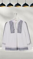 Ex Fat Face Womens Long Sleeve Elise Embroidered Top In White (A Bit Defect) - 6 Regular