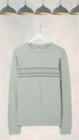 Ex Fat Face Mens Emsworth Chest Stripe Crew T-shirt in Aqua Green - 2XL Regular