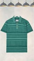 Ex Fat Face Mens Short Sleeve Clifton Stripe Polo in Dark Teal - M Regular