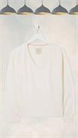 Ex Fat Face Womens Long Sleeve Vienna V Neck Jumper in ivory - 12 Regular