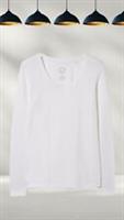 Ex Fat Face Womens Long Sleeve Cora T-Shirt in White (A Bit Defect) - 8 Regular