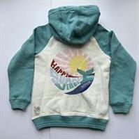 FatFace Girls Teal Raglan Zip Through Hoodie Age 5-6 Years *BNWT*