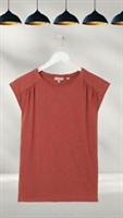 Ex Fat Face Womens Short Sleeve Iona Crew T-Shirt in Mid Orange (A Bit Defect) - 12 Regular