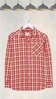 Ex Fat Face Womens Long Sleeve Olivia Check Shirt in Washed Red Checks - 10 Regular