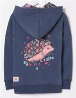 FatFace Girls Navy Hedgehog Zip Through Hoodie Age 6-7 Years *BNWT*