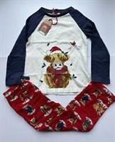 Fatface Boys Hamish The Highland Cow Pyjamas In Various Sizes *BNWT*