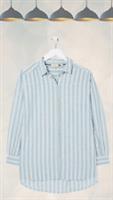 Ex Fat Face Women's Billie Stripe Longline Shirt in Blue Summer - 12 Regular