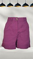 Ex Fat Face Womens Linen Blend Burmuda Shorts in Purple(A Bit Defect) - 12 Regular