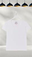 Ex Fat Face Women's Organic Cotton T-Shirt in Brill White (A Bit Defect) - 12 Regular