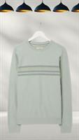 Ex Fat Face Mens Emsworth Chest Stripe Crew T-shirt in Aqua Green (A Bit Defect - 2XL Regular