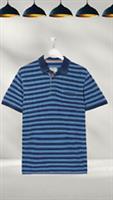 Ex Fat Face Men's Cotton Indigo Short Sleeve Polo in Blue (A Bit Defect) - M Regular