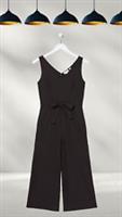 Ex Fat Face Womens Aderyn Linen Blend Jumpsuit in Black (A Bit Defect) - 24 Short