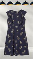 Ex Fat Face Womens Sleeveless Kate Foil Palm Jersey Dress in Navy A Bit Defect - 12 Regular