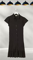 Ex Fat Face Womens Amelie Jersey Shirt Dress in Black (A Bit Defect) - 12 Regular