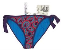 FAT FACE Reversible Bikini Bottoms UK 14 Solid Blue / Abstract Print BNWT - 14 Regular